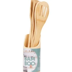 Bamboe Keukengerei-Set In Houder