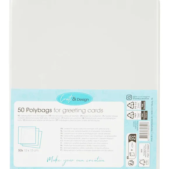 Craft & Design Opbergzakjes Voor Wenskaarten