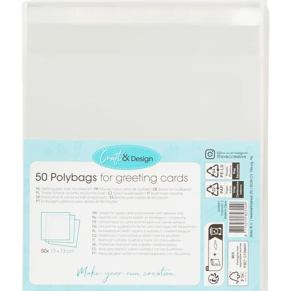 Craft & Design Opbergzakjes Voor Wenskaarten