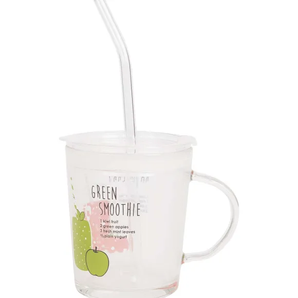 Drinkglas Met Deksel En Rietje