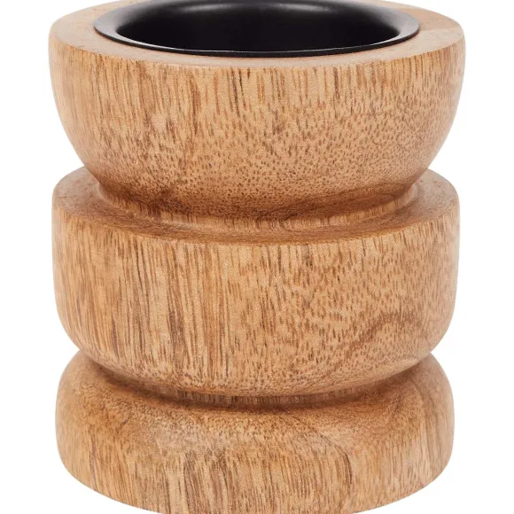 Houten Theelichthouder