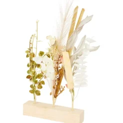 Kunstdroogbloemen Op Houten Voet