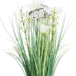 Kunstgrashalm Met Bloemen En Vlinders