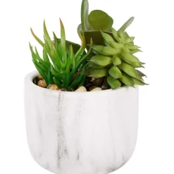 Kunstvetplant In Marmerlook Pot