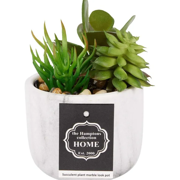 Kunstvetplant In Marmerlook Pot