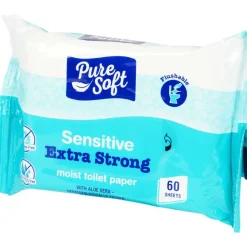 Pure Soft Sensitive Vochtig Toiletpapier Bio-Flush