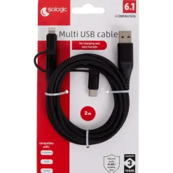 Sologic 3-In-1 Laad- En Datakabel