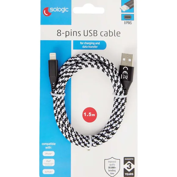 Sologic Laad- En Datakabel 8-Pins