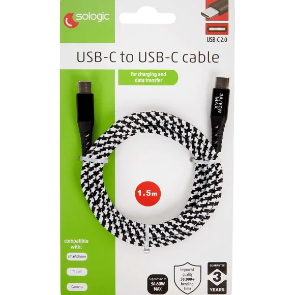 Sologic Laad- En Datakabel Usb-C Naar Usb-C