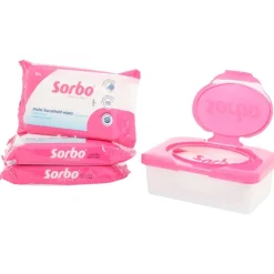 Sorbo Vochtige Reinigingsdoekjes In Opbergbox