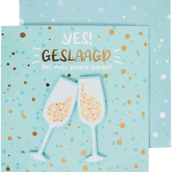 Wenskaart 'Geslaagd'