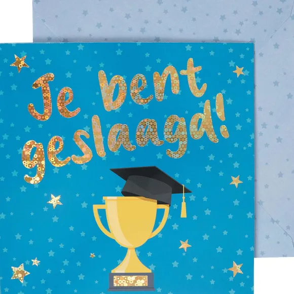 Wenskaart 'Geslaagd'